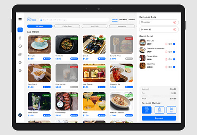 Birru POS app caffe cashier coffe coffe cashier graphic design payment point of sales pos pos syste pos system resto ui
