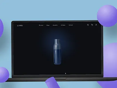 LAQR website redesign bottle wesite branding dark theme design design landing page ui ux website design