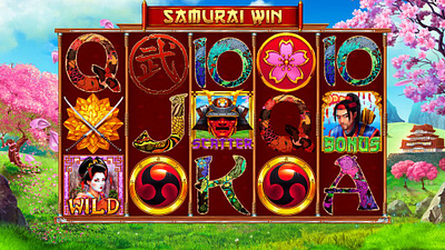 Game reels design for the online slot game "Samurai Win" digital art gambling gambling art gambling design game art game design game reels graphic design illustration reel design reels samurai slot samurai symbols samurai themed slot design slot game art slot game design slot game reels slot machine design