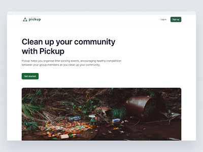 Pickup - Litter picking for everyone figma java litterpicking minimal modern pickup react rubbishcollection tailwindcss untitledui