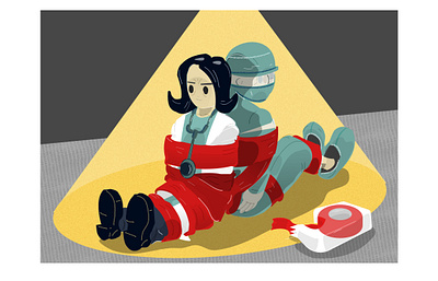 Red Tape - Editorial design illustration vector