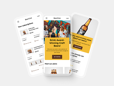 Beer Club App app branding design ui ui design uidesign uxdesign