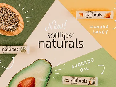 Softlips® Naturals Packaging branding design graphic design lip care logo packaging packaging design