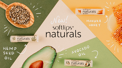 Softlips® Naturals Packaging branding design graphic design lip care logo packaging packaging design