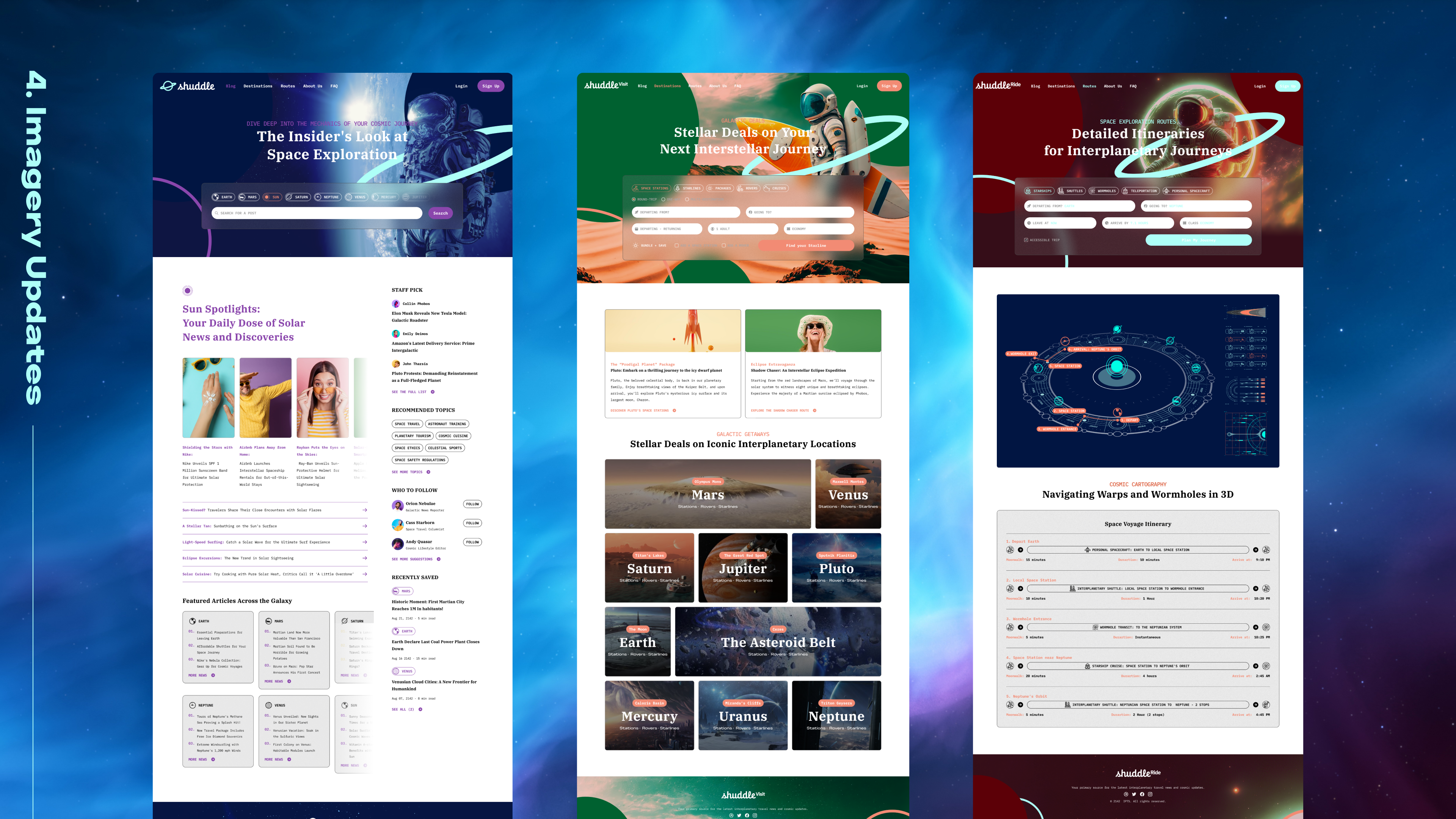 IPTS website pages with Shuddle's new images.