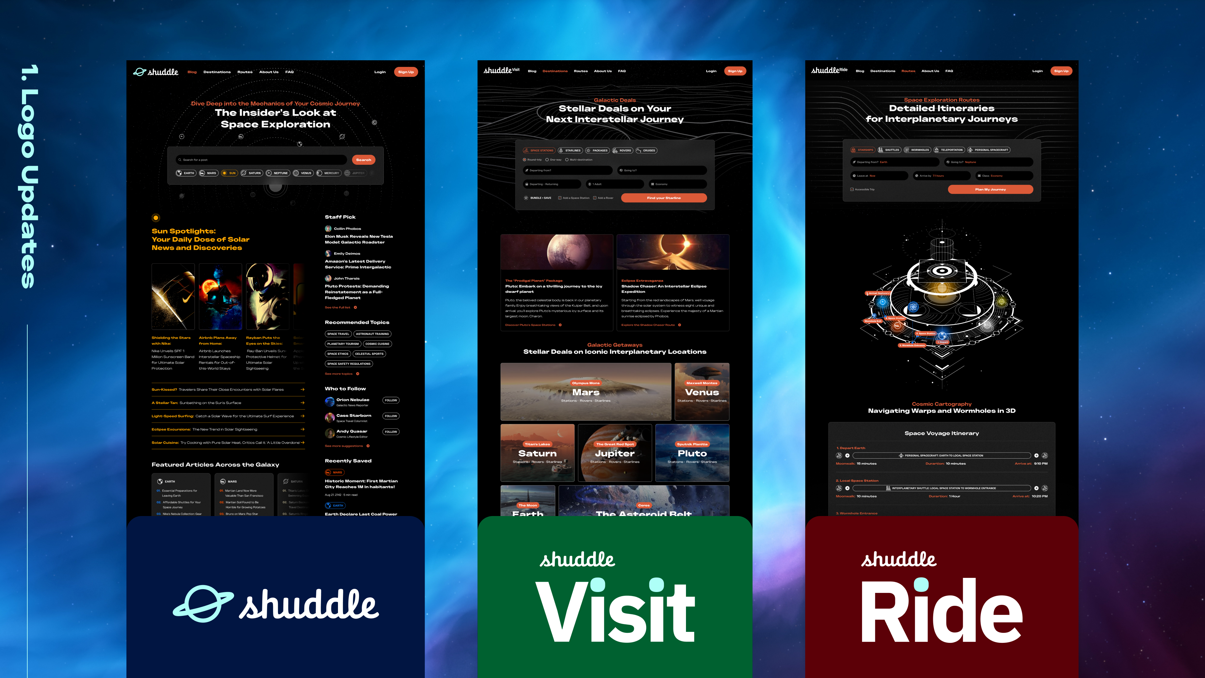 IPTS website pages with new Shuddle logos on header.