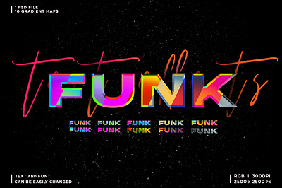 Funk Chrome Effects retrowave text