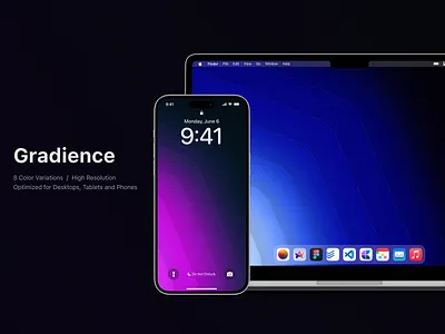Gradience Wallpaper Pack abstract android dark desktop figma gradient high resolution iphone wallpaper
