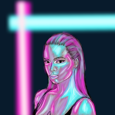 Neon Lights adobe design digital art graphic design illustration illustrator neon shadows sketch tattoo design