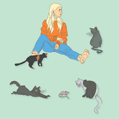 Cats design digital art graphic design illustration illustrator