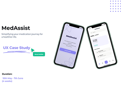 MedAssist - UX case Study castudy design figma landingpage medecine medical ui