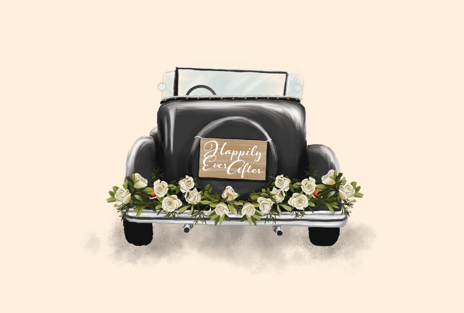 wedding card illustration by Melissa Alford on Dribbble