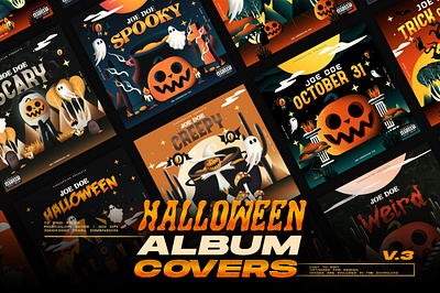 Halloween Album Covers Pack Vol.3 cover art psd