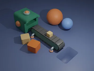 Factory 3D Animation 3d 3d animation animation blender blue clean color design factory graphic design green illustration industrial minimal motion design motion graphics orange