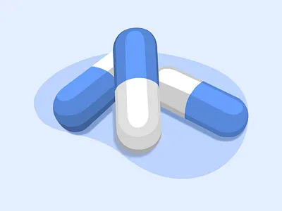 Pills healthcare illustration blue clean color design graphic graphic design healthcare illustration medical meds minimal pills tablets white