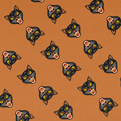 Black Orange Cat badgedesign branding clothing clothing brand customdesign design illustration logo tshirtdesign