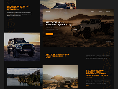 Woland automotive landing ui ux