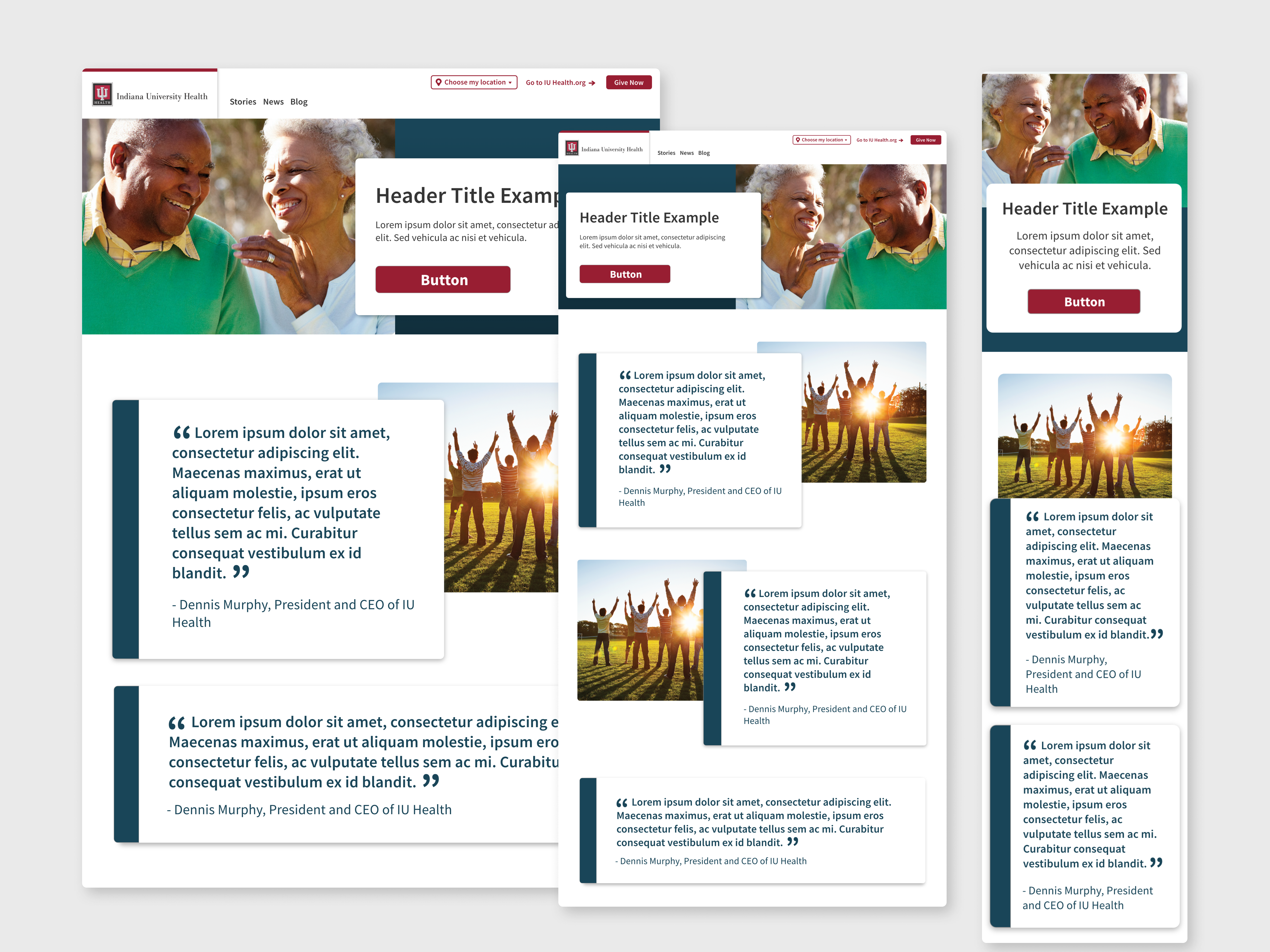 Campaign page final design mockup