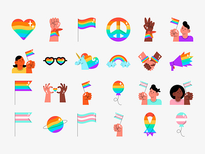 Pride Parade Elements graphic design illustration