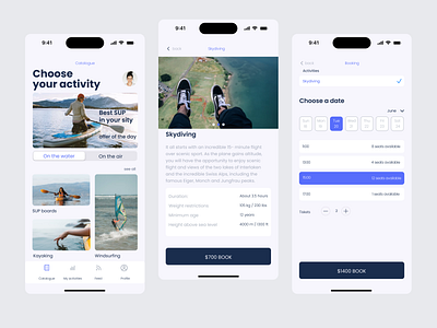 Activities Booking Mobile App app app design ios iosdesign mobile mobile app mobile design mobile ux settings ui user experience user interface ux