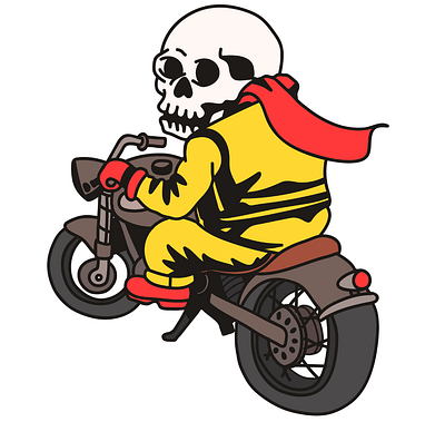 Crazy Skull Bikers bike illustration graphic design skull bikers