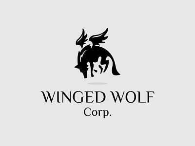 Winged Wolf adventure animal branding dog fly flying fox logo logos outdoor pet sale wild wing winged wolf