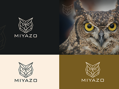 Eagle polygon logo design for MIYAZO animal logo animal polygon branding eagle eagle logo giometric logo graphic design line art line art logo logo minimal logo minimalist logo modern logo owl owl face owl face logo owl logo owl logo design polygon polygon logo