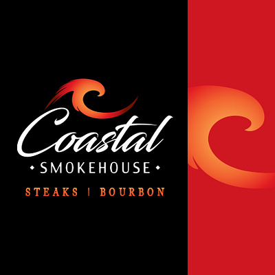 Coastal Smokehouse Logo Design branding design graphic design restaurant smokehouse vector