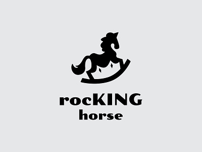 rocKING horse animal child children crown equestrian horse kids king logo logos minimal minimalist negative space ranch rocking rocking horse toy toys