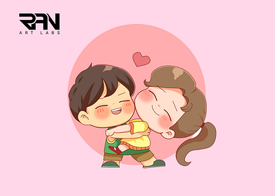 Cute couple chibi art character portrait anime anime potrait chibi chibi character couple couple chibi cute character kawaii potrait