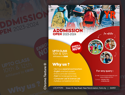 School Addmission poster advertisement banner graphic design poster school social media post