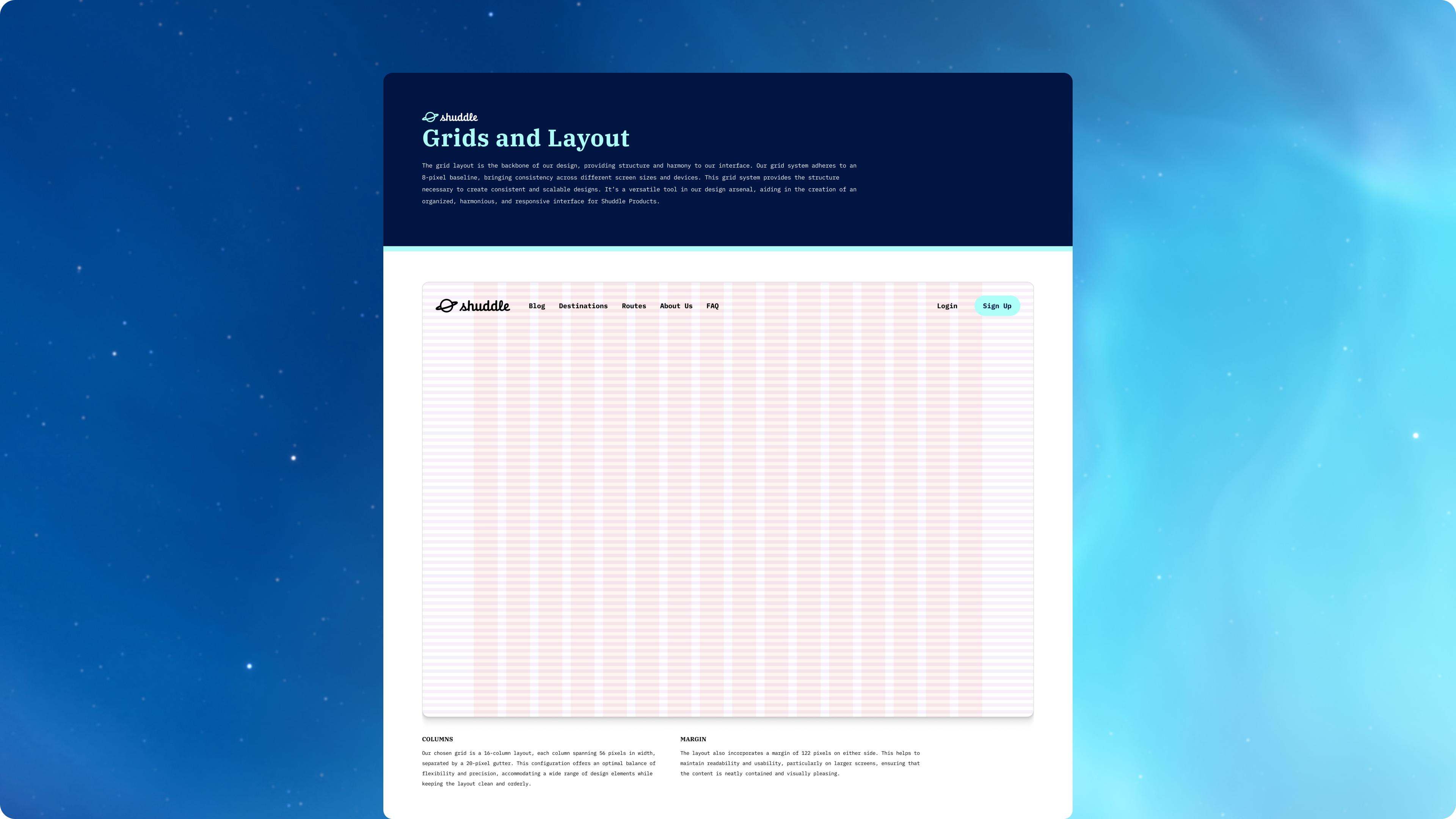 AsteoriDS Design System Pages: Grids and Layouts
