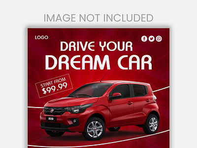 Car Social Media Post Design Template agrafixer car car rent car social media design graphic design ui ux vector