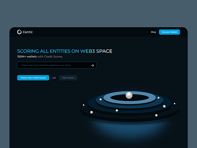CENTIC project blockchain crypto scoring ui ux web3