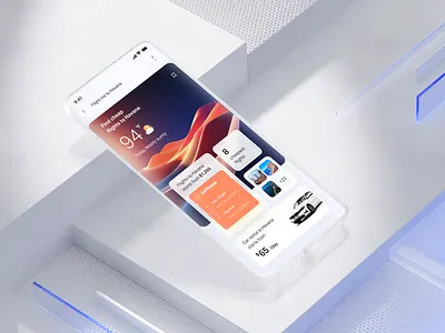 Result screen for AI search in Imagica ai android booking branding c4d car clouds gpt history mountains query request search temperature ticket ui vehicle voice wave weather