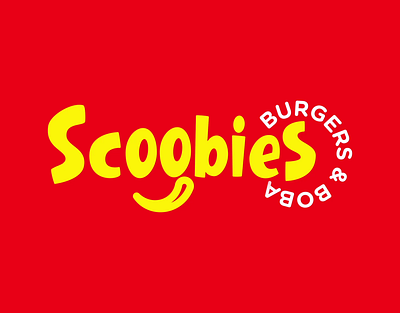 Logo Animation | Scoobies "Burgers & Boba" 2d after effects animation branding fun funny graphic design identity intro logo logo animation logo design media design motion design motion graphics packaging small business visual design visual identity