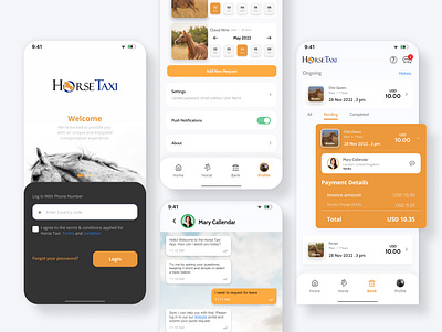 Animal Transportation mobile app design | UI/UX app design ui ux