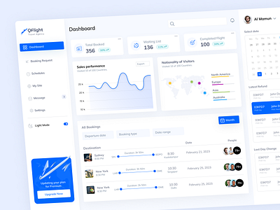 Flight Booking Agent Dashboard Design✈️ admin air lines ticketing booking clean dashboard dashboard ui flight booking minimal travel agent ui ux web application web design