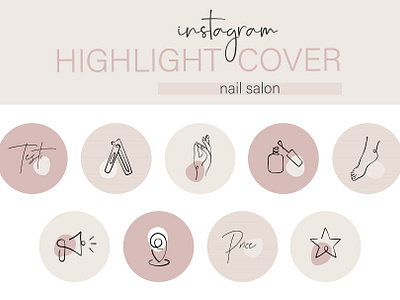 Instagram Highlight Cover Nail Salon nailart