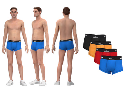 Men's Boxer Briefs. 3d apparealdesign briefs clo3d design fashion design flatdesign illustration mens boxer pattern design swimwear technicaldesig underwear