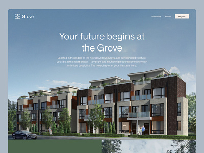 Grove – Real Estate Website clean design real estate webflow website