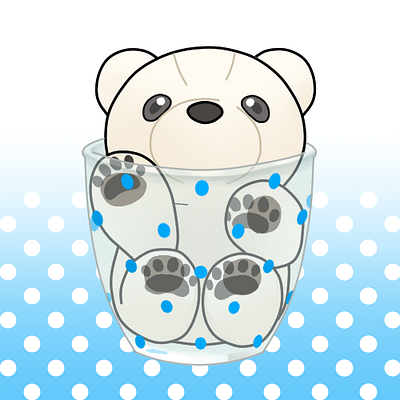Tiny Polar Bear design graphic design illustration summer