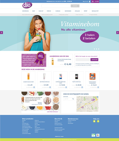 Dio drugstore homepage branding design drugstore ui webdesign webshop