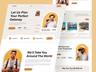 Travel Website Landing Page landing page tourism travel travel landing page travel ui travel web design travel website web design website