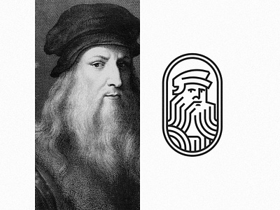 Leonardo Da Vinci - Artwork by @anhdodes anhdodes anhdodes logo artwork branding design digital art illustration leonardo da vinci logo logo design logo designer logodesign minimalist logo minimalist logo design portrait logo