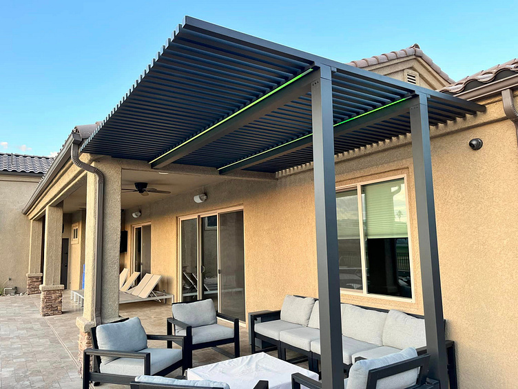 Buy Best Motorized louver pergola by 4K Aluminum Inc on Dribbble