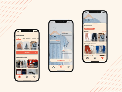 AI Fashion stylist App fashion mobile design styling ui ux