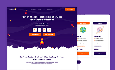 Hosting Provider Landing Page ui