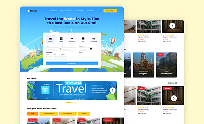 Travel Booking Website - Landing Page ui