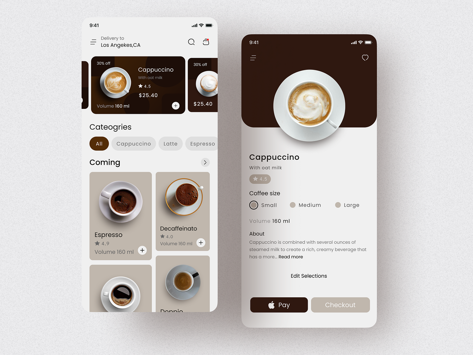 Coffee Shop Mobile App by Nur on Dribbble